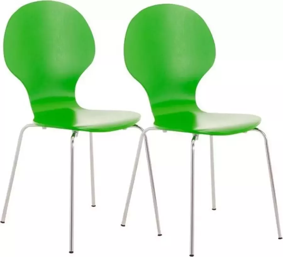 Clp Diego Set van 2 stapelstoelen groen