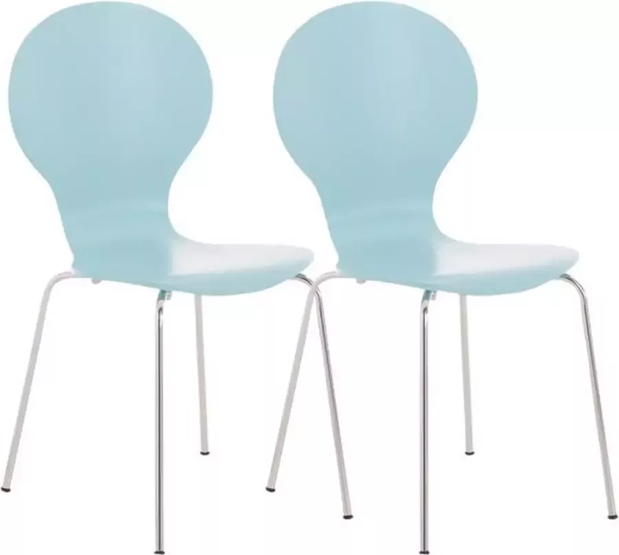 Clp Diego Set van 2 stapelstoelen lichtblauw