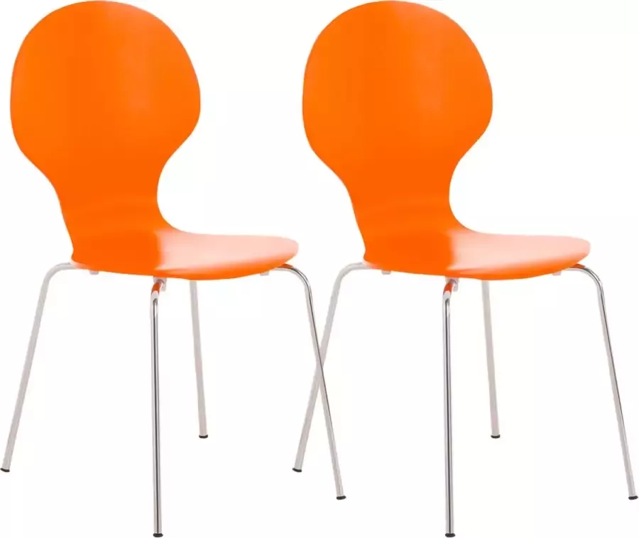Clp Diego Set van 2 stapelstoelen oranje