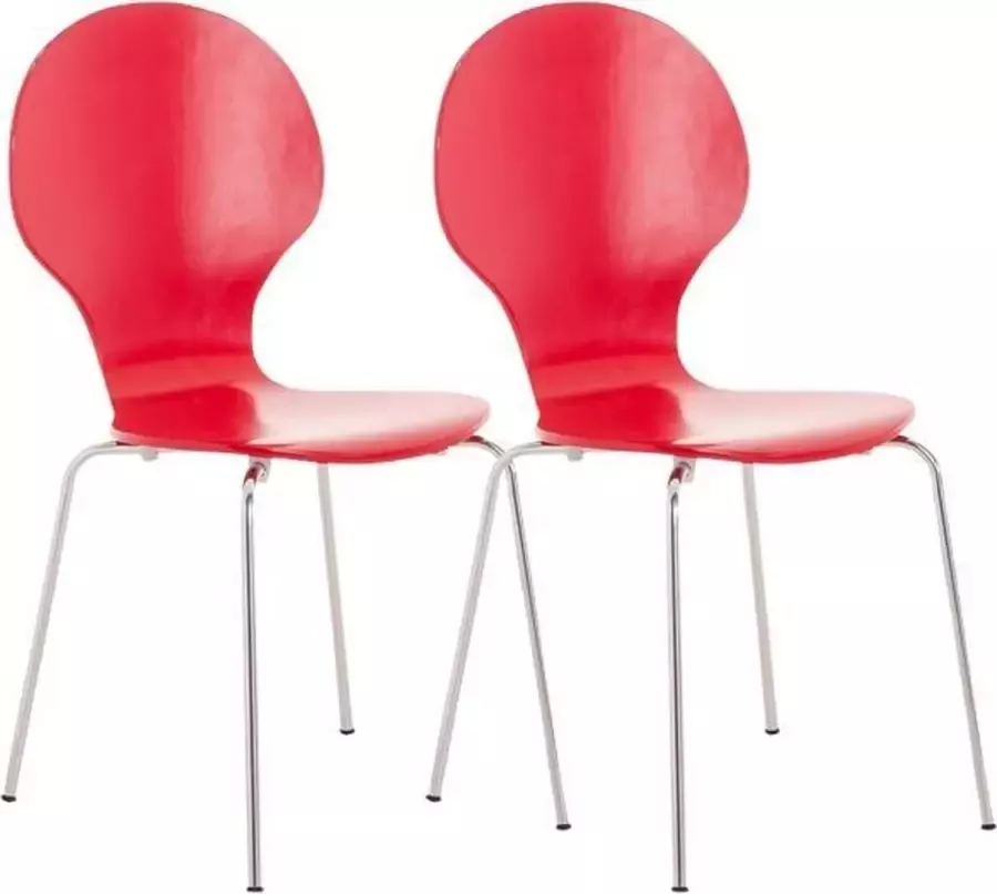 Clp Diego Set van 2 stapelstoelen rood - Foto 1
