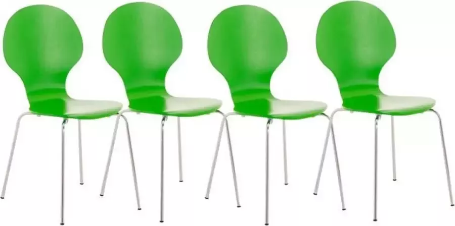 Clp Diego Set van 4 stapelstoelen groen