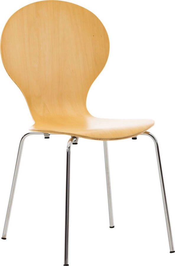 CLP Diego Wachtkamerstoel Stapelbaar Stapelstoel Hout natura