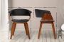 Clp Set van 2 stoelen Bruce kunstleer walnoot - Thumbnail 1