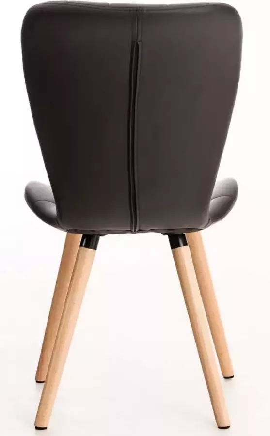 Clp Elda Set van 4 eetkamerstoelen Kunstleer bruin