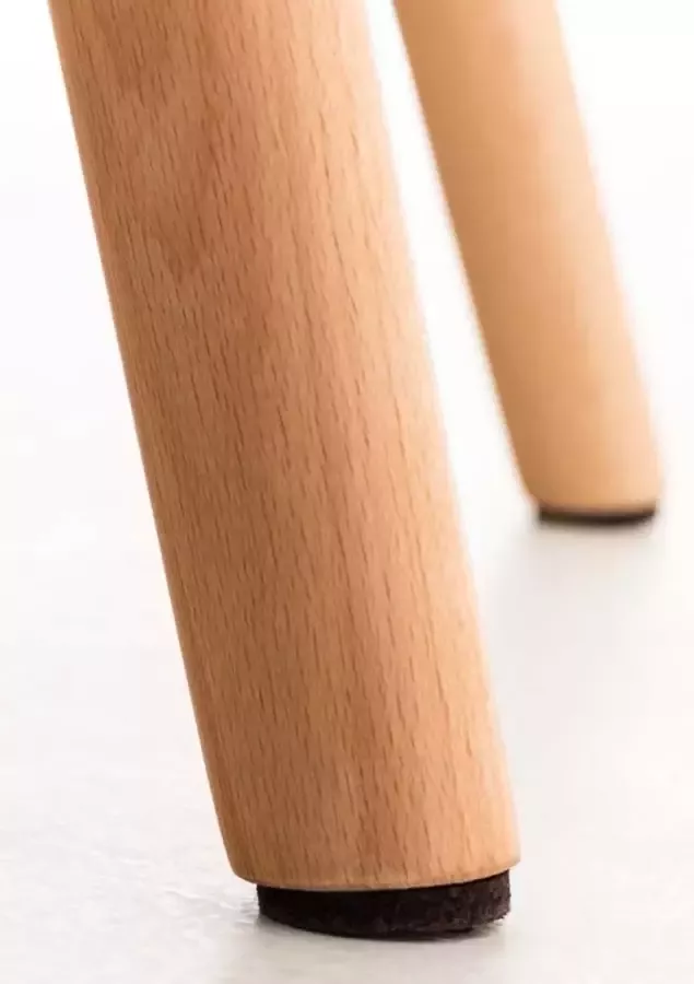 Clp Elda Set van 4 eetkamerstoelen Kunstleer grijs