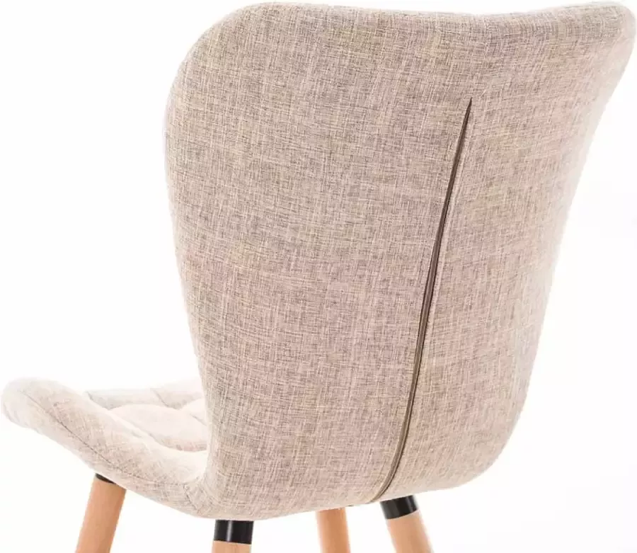 Clp Elda Set van 4 Eetkamerstoelen Stof creme