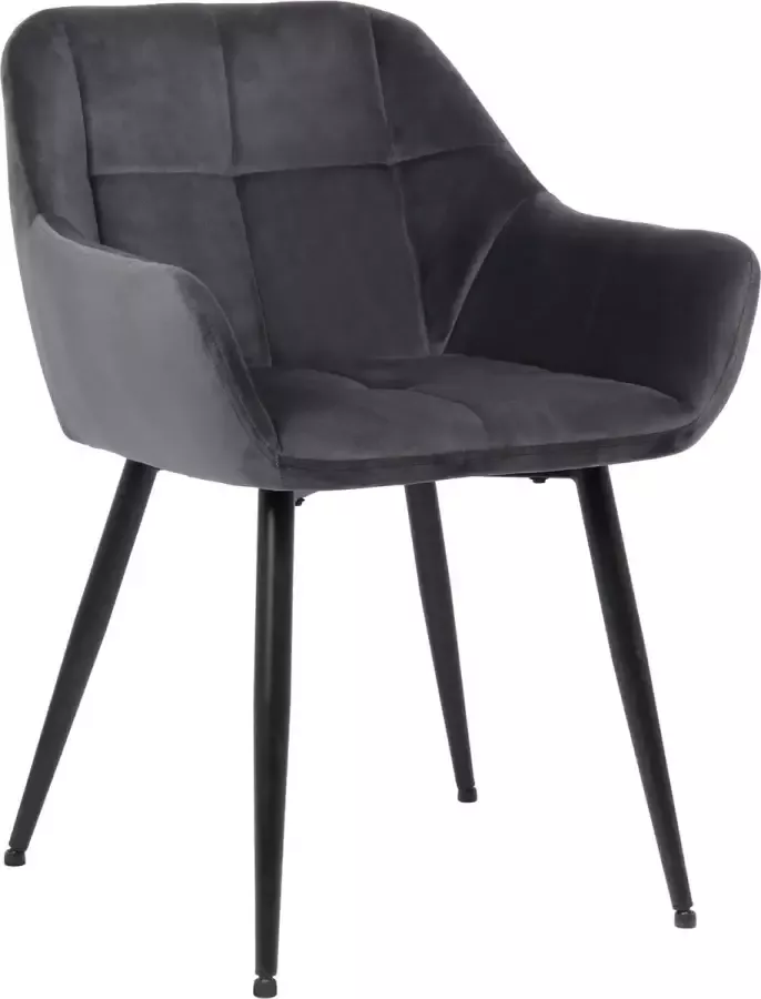 Clp Emia Eetkamerstoel Met armleuning Velvet grijs Fluweel - Foto 2
