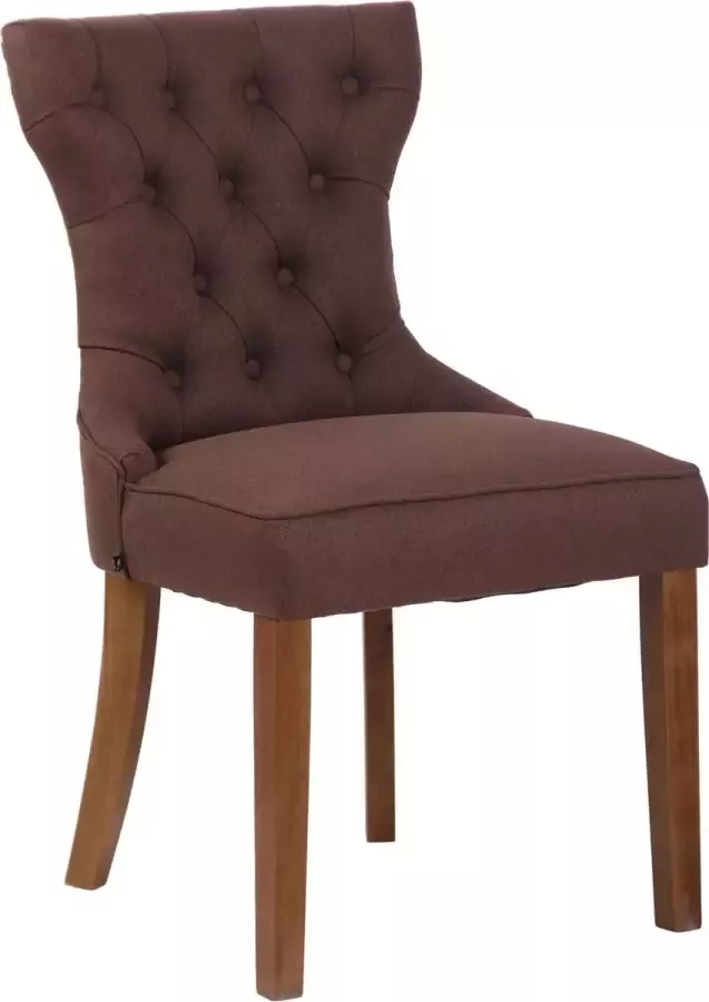 Clp Franca Eetkamerstoel Stof Bruin Antiek Licht