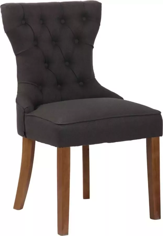 CLP Franca Eetkamerstoel Stof donkergrijs antiek licht