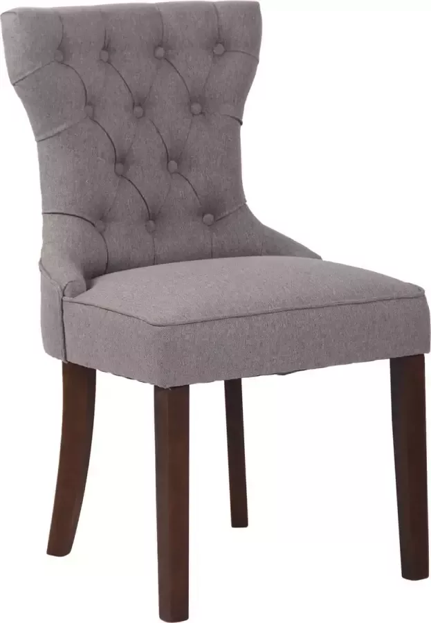 Clp Franca Set van 4 eetkamerstoelen Stof grijs antiek