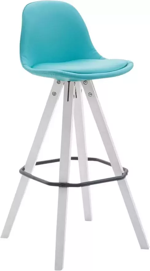 Clp Franklin Barkruk Rond frame Volledig Bekleed Kunstleer grijs natura (eik)