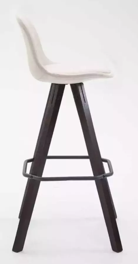 Clp Franklin Set van 2 barkrukken Vierkant frame Stof creme kleur onderstel :cappuccino