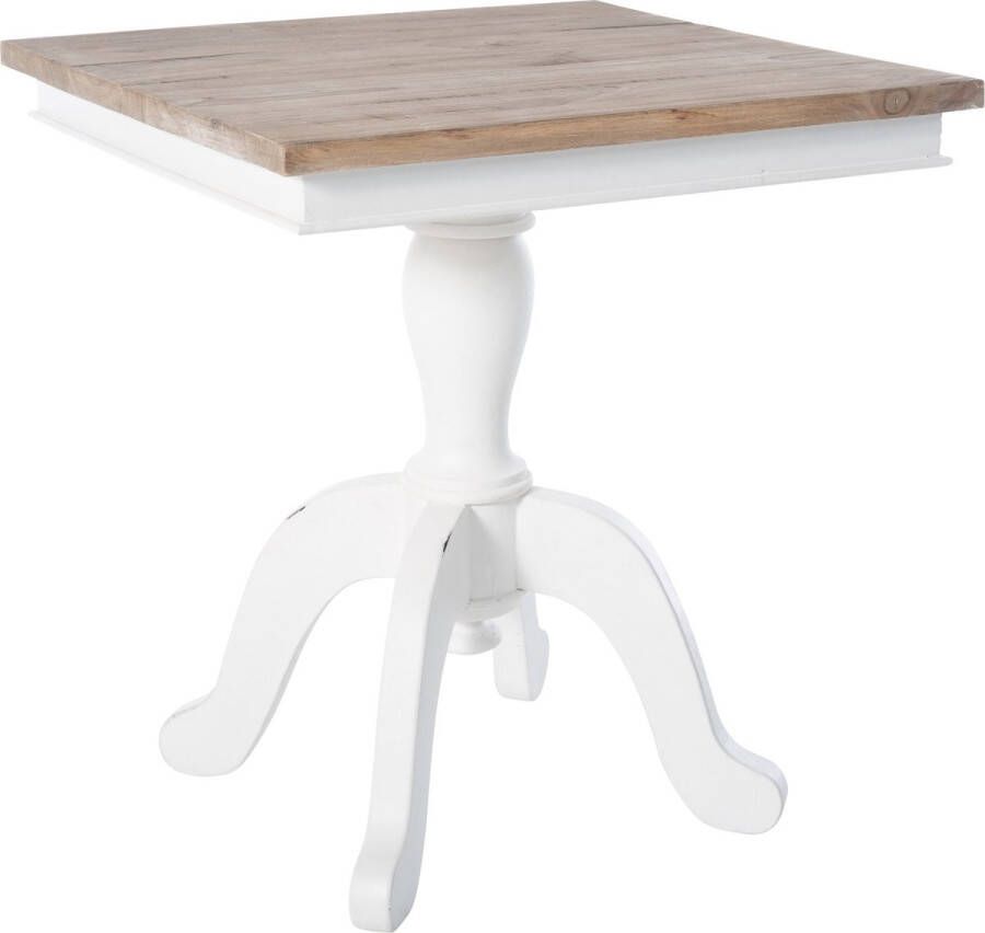 Clp Goa Bijzettafel Side table Salontafel Massief hout natura wit 50 cm