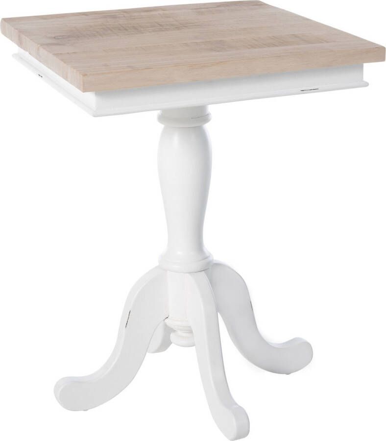 Clp Goa Bijzettafel Side table Salontafel Massief hout natura wit 70 cm