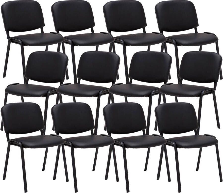 Clp Ken 12er set bezoekersstoel Kunstleer Grijs