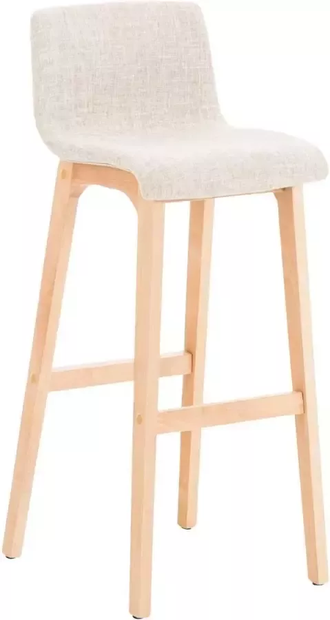 Clp Hoover Barkruk Hout frame Stof creme