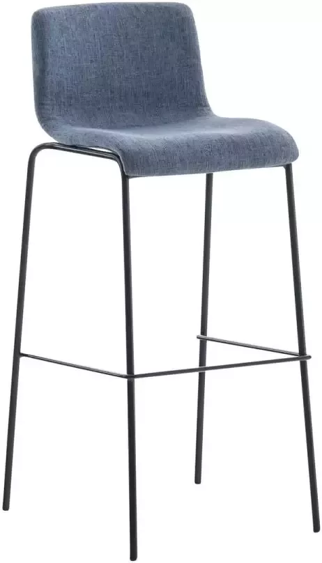 Clp Hoover Barkruk Stof blauw zwart