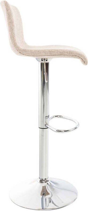 Clp Hoover Barkruk Stof Metaal in chroomoptiek creme