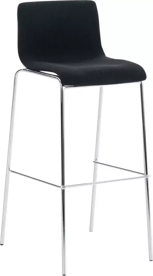 Clp Hoover Barkruk Stof zwart chroom