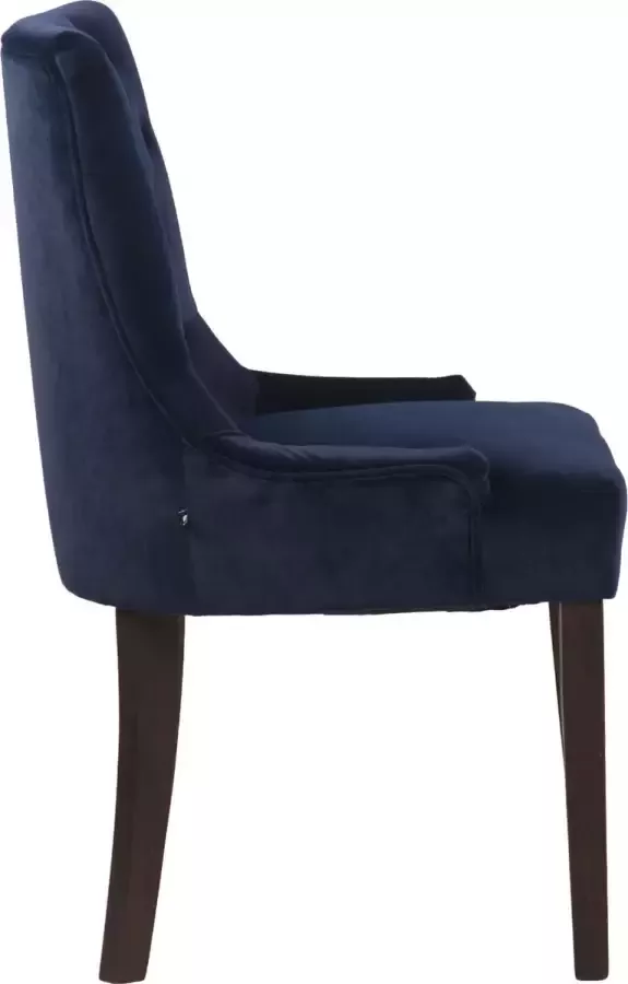 CLP Set van 4 eetkamerstoelen Inverness Donker Frame Fluweel