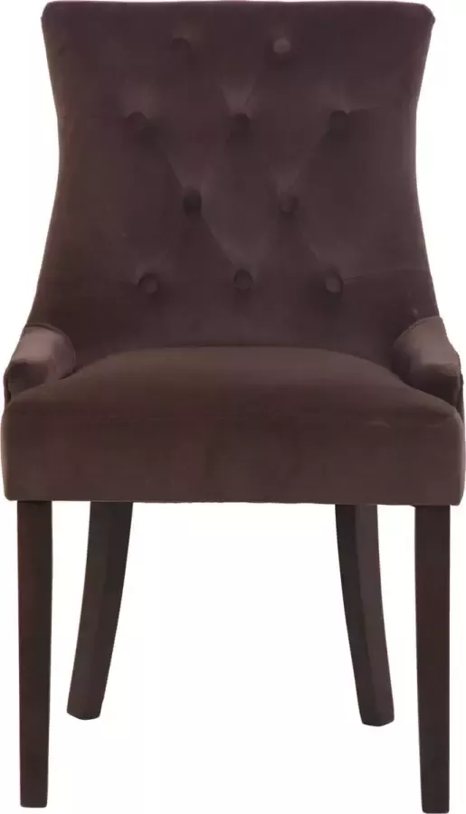 CLP Set van 4 eetkamerstoelen Inverness Donker Frame Fluweel