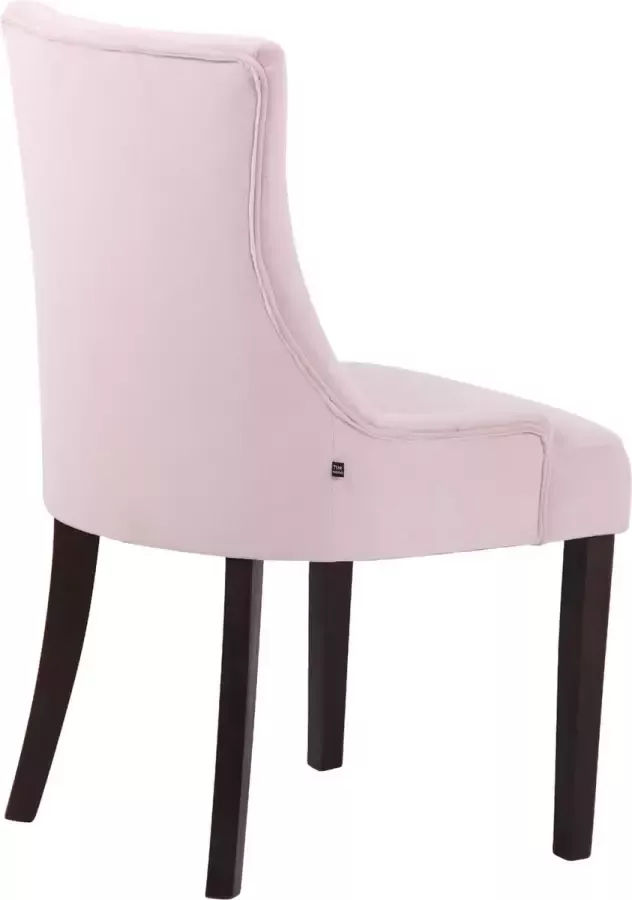 CLP Set van 4 eetkamerstoelen Inverness Donker Frame Fluweel