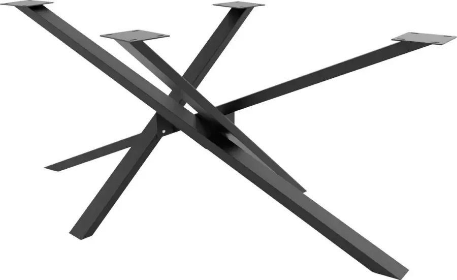 Clp Jimmy Tafelpoten Onderstel Frame Metaal Vierkant zwart 160x80x72 cm