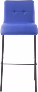 Clp Kado Barkruk Kunstleer Vierkante benen Blauw Zwart