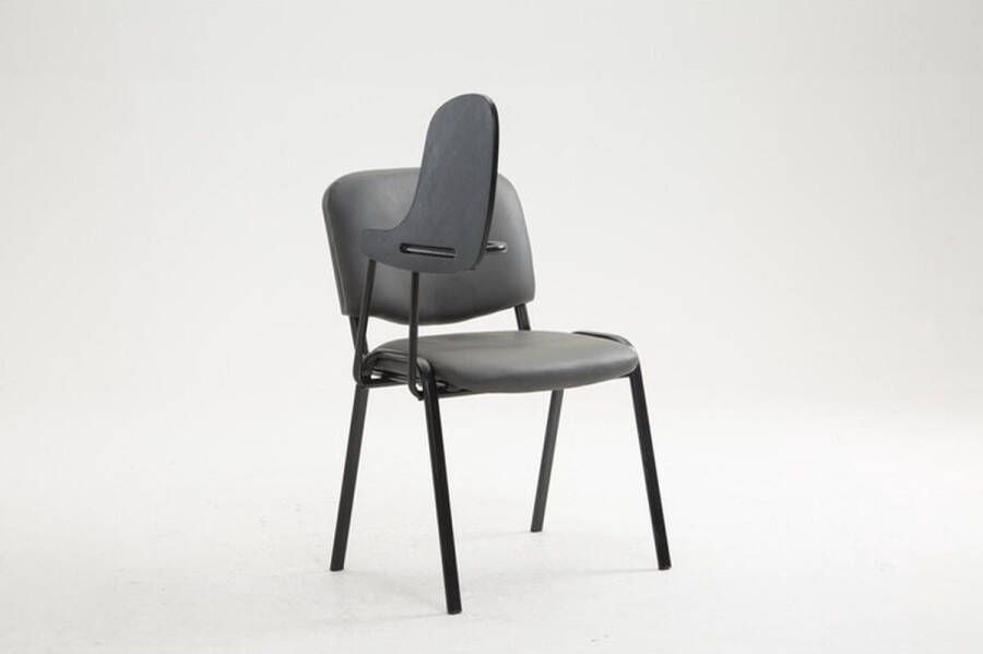 Clp Ken Bezoekersstoel Met klaptafel Kunstleer grijs