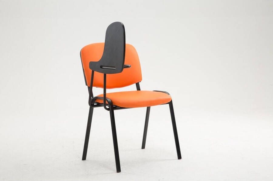 Clp Ken Bezoekersstoel Met klaptafel Kunstleer oranje
