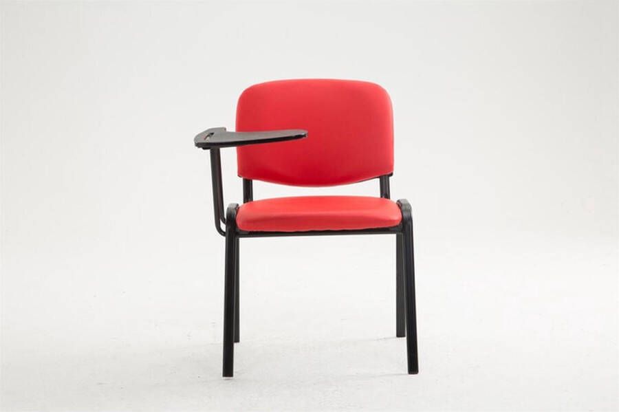 Clp Ken Bezoekersstoel Met klaptafel Kunstleer rood