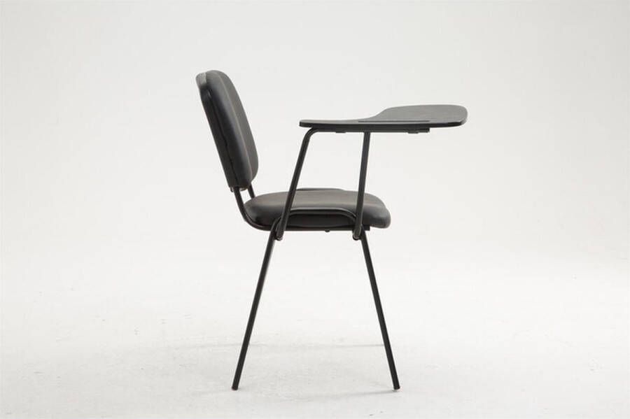 Clp Ken Bezoekersstoel Met klaptafel Kunstleer zwart