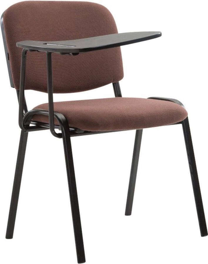 Clp Ken Bezoekersstoel Met klaptafel Stof bruin