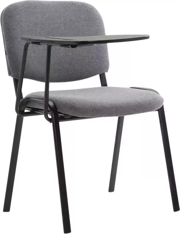 Clp Ken Bezoekersstoel Met klaptafel Stof grijs