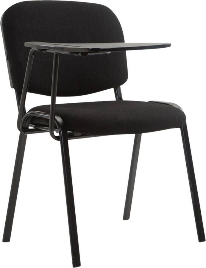 Clp Ken Bezoekersstoel Met klaptafel Stof zwart