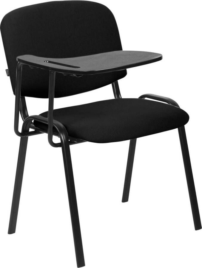 Clp Ken Bezoekersstoel Met klaptafel Stof zwart - Foto 1