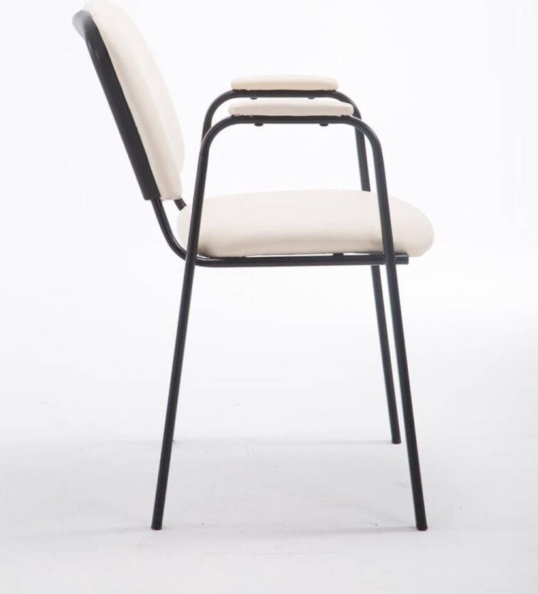 CLP Ken Pro Bezoekersstoel Kunstleer creme - Foto 2