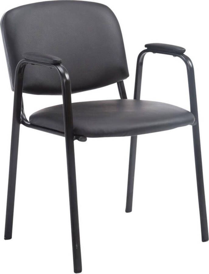 Clp Ken Pro Bezoekersstoel Kunstleer zwart