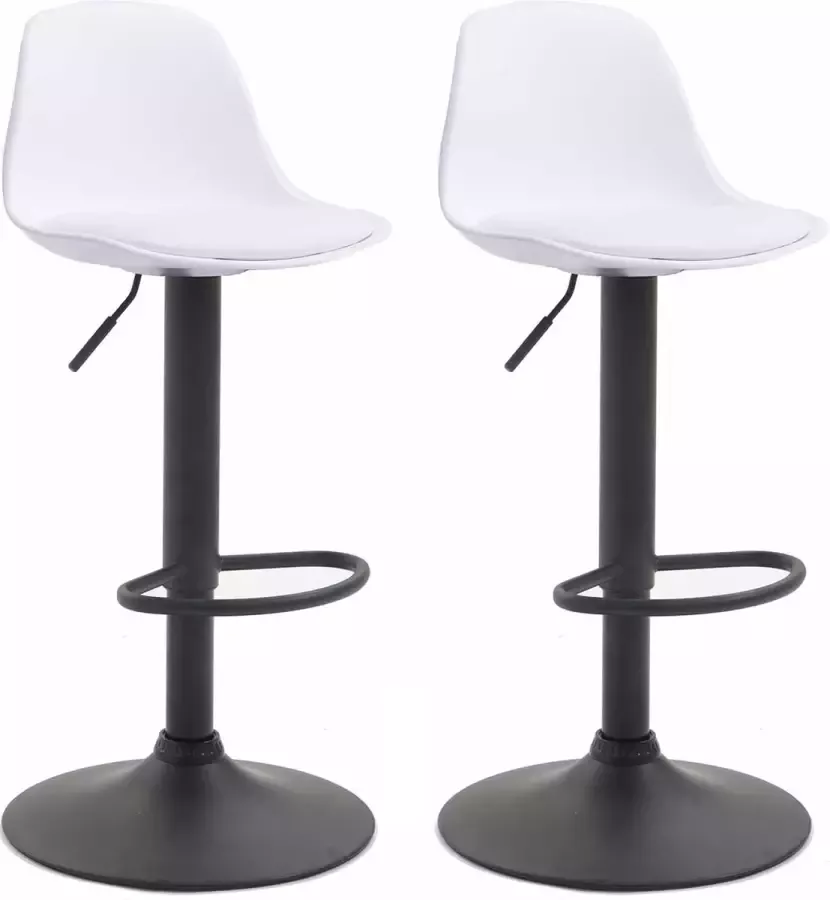 CLP Set van 2 barkrukken Kiel Zwart Frame Kunststof