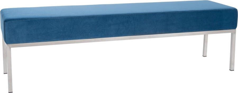 Clp Lamega Bankje Zitbank Binnen Fluweel Velvet blauw 4-zitter