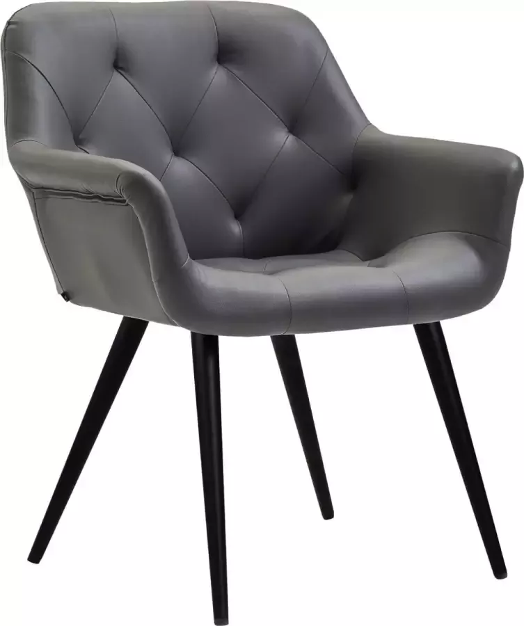 Clp Langford Eetkamerstoel grijs Imitatieleer