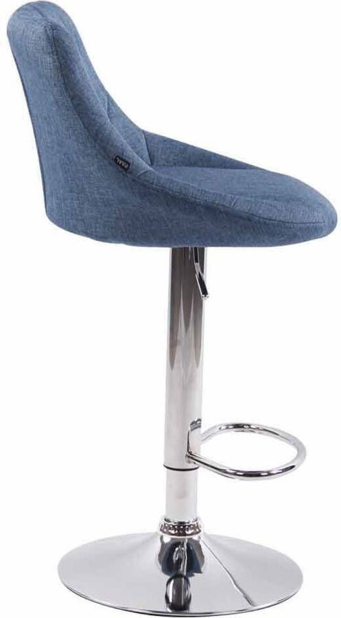 CLP Lazio Set van 2 barkrukken Stof blauw - Foto 2