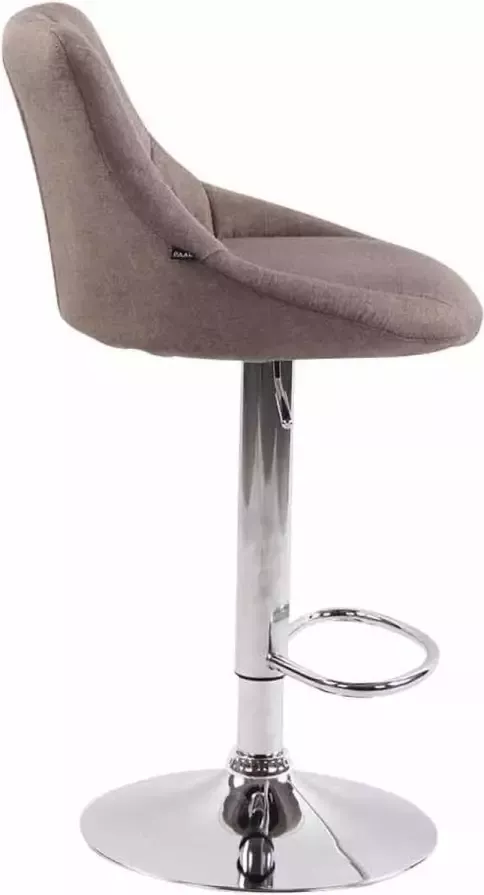 CLP Lazio Set van 2 barkrukken Stof taupe - Foto 2