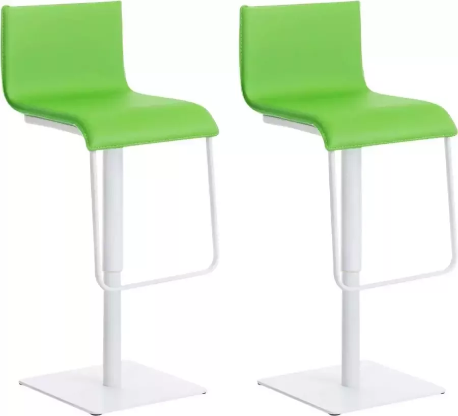 Clp Limon Set van 2 barkrukken Kunstleer Groen Wit