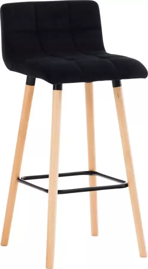 Clp Lincoln Barkruk Fluweel zwart