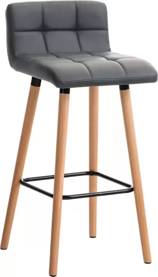 Clp Lincoln Barkruk Kunstleer grijs