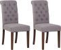 Clp Lisburn Set van 2 eetkamerstoelen Zonder armleuning grijs Stof - Thumbnail 2