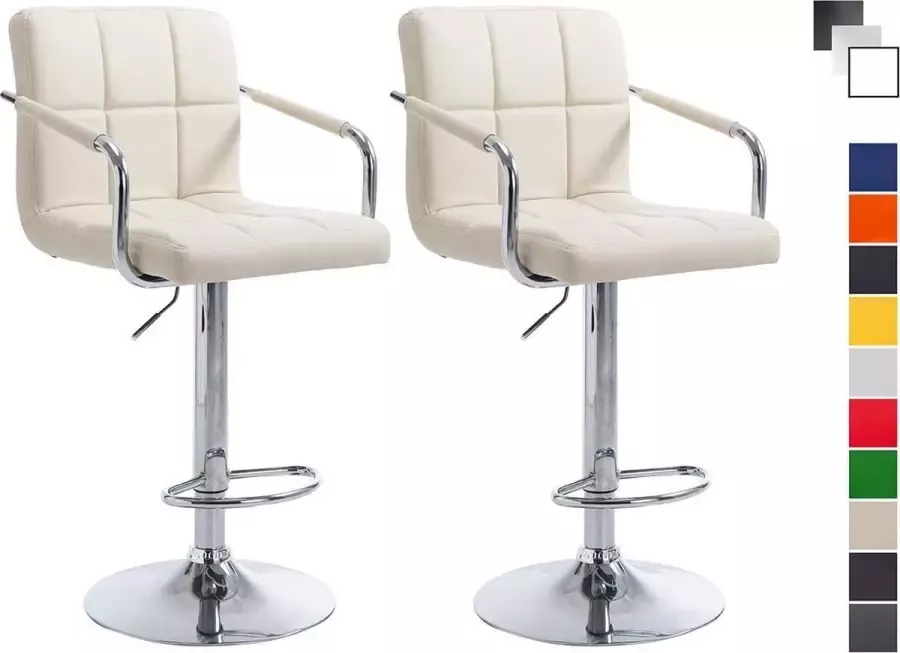 CLP Set van 2 barkrukken Lucy V2 Chroom Kunstleer