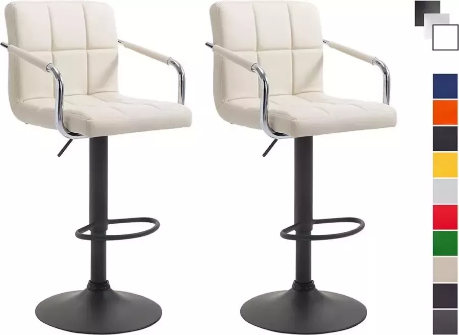 CLP Set van 2 barkrukken Lucy V2 Zwart Kunstleer