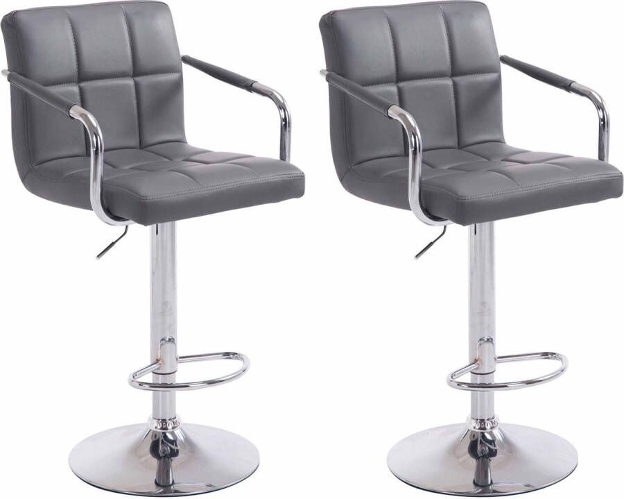 CLP Set van 2 barkrukken Lucy V2 Chroom Kunstleer